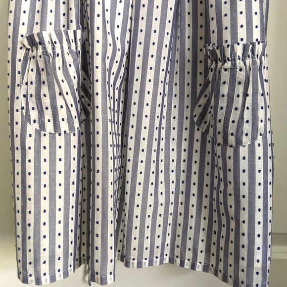 Debra Rodman Babydoll Blue Striped Dress - Picture 3 of 3